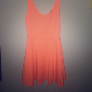 Express peach skater dress